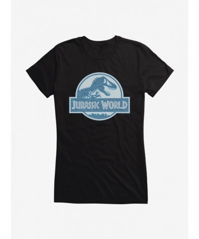 Jurassic World Blue Waves Logo Girls T-Shirt $9.76 T-Shirts