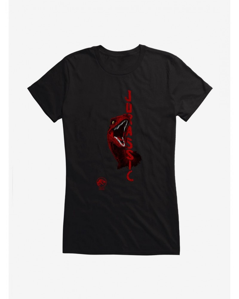 Jurassic World Haunted Red Velociraptor Girls T-Shirt $7.17 T-Shirts