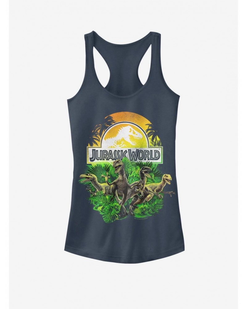 Universal Jurassic Park Distressed Plastic Jungle Girls Tank $8.76 Tanks