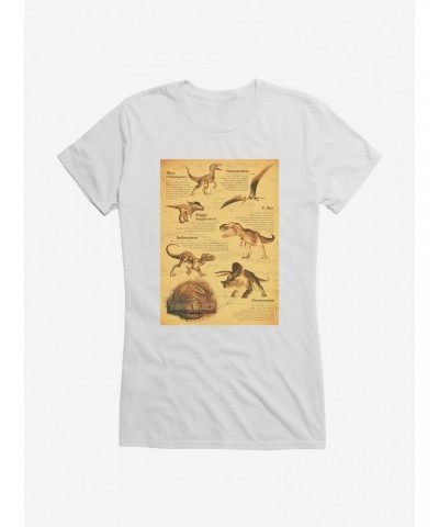 Jurassic World Dino Info Girls T-Shirt $6.57 T-Shirts