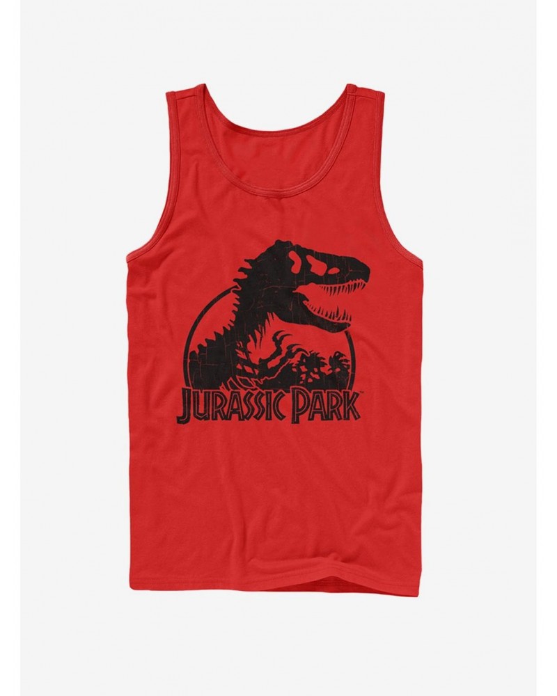 Dino Skeleton Silhouette Logo Tank $8.57 Tanks