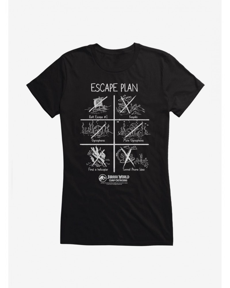 Jurassic World: Camp Cretaceous Escape Plan Girls T-Shirt $8.76 T-Shirts